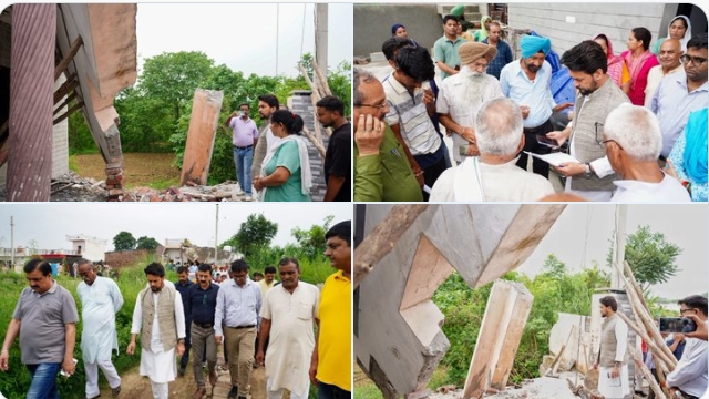 Union Minister Anurag Singh Thakur visits flood-affected areas to take stock of damages in Himachal