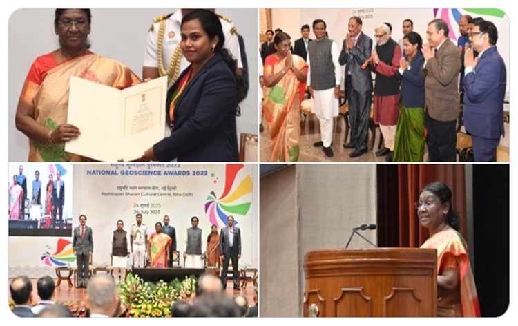 President Droupadi Murmu presents National Geoscience Awards-2022 in New Delhi