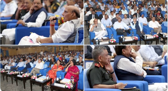 New Delhi: Raksha Mantri Rajnath Singh chairs Chintan Shivir of Ministry of Defence