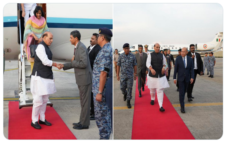 Raksha Mantri Rajnath Singh reaches Kuala Lumpur on a 3-day official visit to Malaysia
