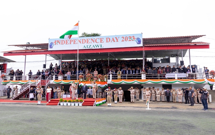 Mizoram: 77th Independence Day celebrates at Assam Rifles Ground in Aizawl