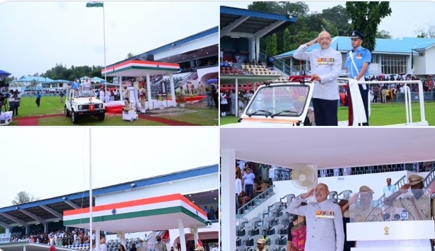 Lt. Governor Admiral D K Joshi hoisted National Flag at Netaji Stadium in Port Blair on occasion of Independence Day