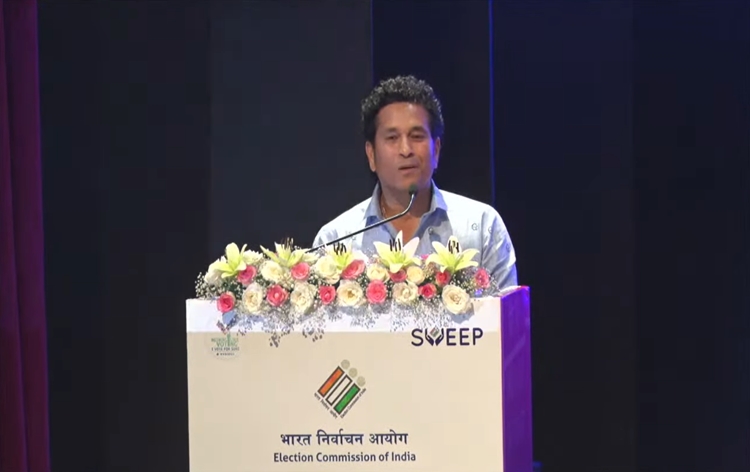 Legendary Cricketer Sachin Tendulkar declared as National Icon of Election Commission of India