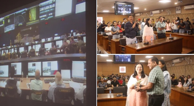Panjab University orchestrates exciting live landing event for Chandrayaan-3, creating excitement among students