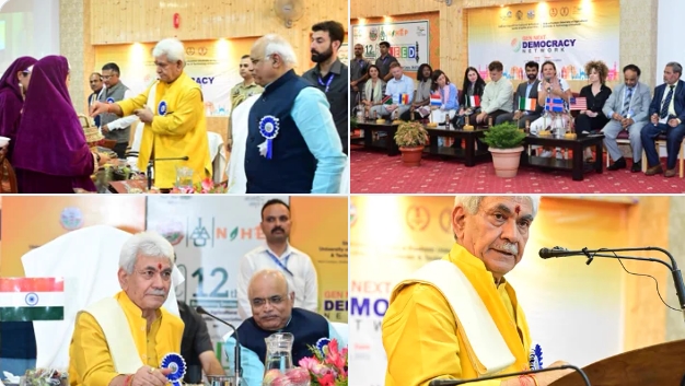 J&K: Lt Governor Manoj Sinha interacts with 19 young leaders from nine democratic countries