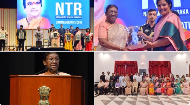 President Droupadi Murmu releases commemorative coin on NT Rama Rao on his centenary year