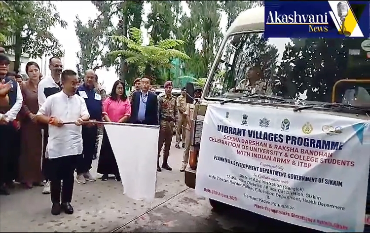Sikkim: CM PS Tamang flags off Seema Darshan under Vibrant Villages Programme