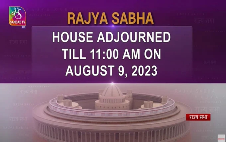 Rajya Sabha witnesses repeated adjournments over Manipur violence and other issues