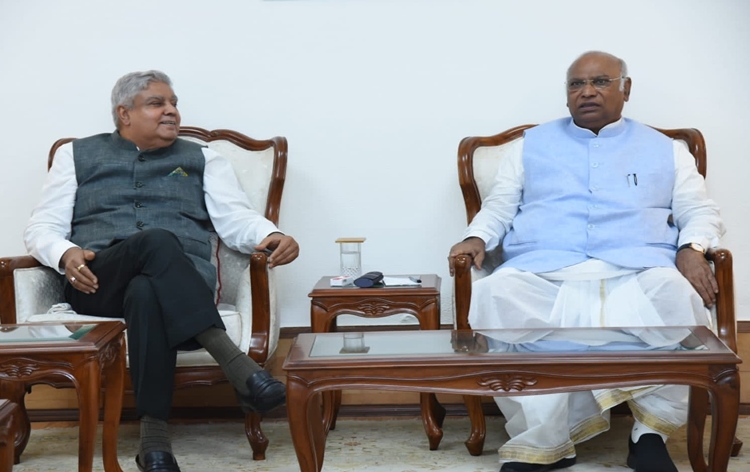 RS Chairman Jagdeep Dhankhar meets ruling, opposition leaders at Parliament House