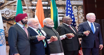 भारत, ब्राजील, दक्षिण अफ्रीका और संयुक्त राज्य अमेरिका के नेताओं ने शिखर सम्मेलन से इतर मुलाकात की