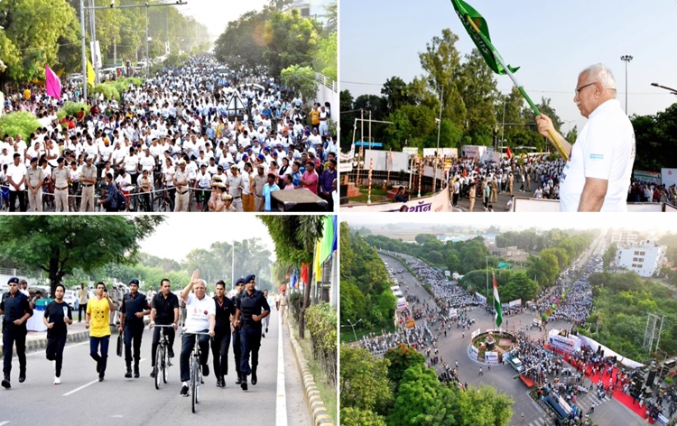 Haryana CM Manohar Lal Khattar flag off Cyclothon as part of campaign against drugs in Karnal