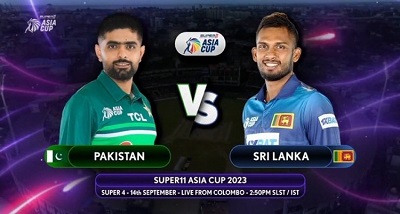 एशिया कप क्रिकेट के सुपर फोर में आज दोपहर कोलंबो में श्रीलंका का मुकाबला पाकिस्‍तान से। इस मैच का विजेता रविवार को भारत के साथ फाइनल खेलेगा