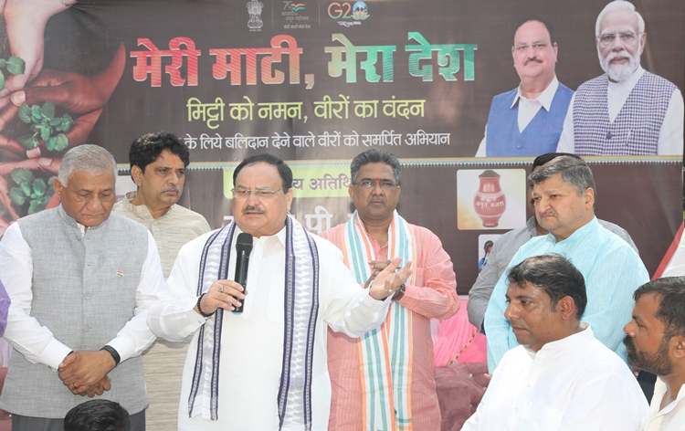 BJP President J P Nadda attacks opposition alliance – I.N.D.I.A  saying its leaders want to take their own families forward