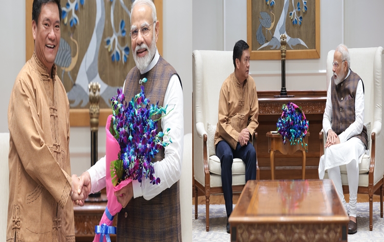 अरुणाचल प्रदेश के मुख्यमंत्री पेमा खांडू ने प्रधानमंत्री नरेंद्र मोदी से की मुलाकात