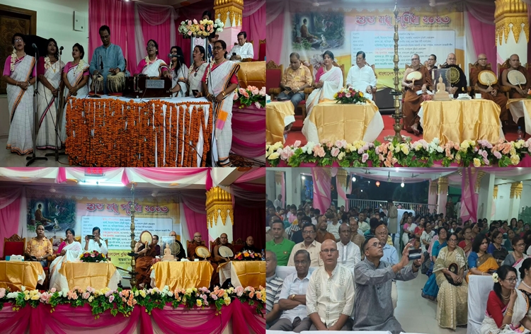 बांग्लादेश बौद्ध महासंघ ने आज ढाका के अंतर्राष्ट्रीय बौद्ध मठ में शुभ मधु पूर्णिमा मनाई